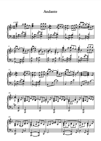 Andante Andante sheet music